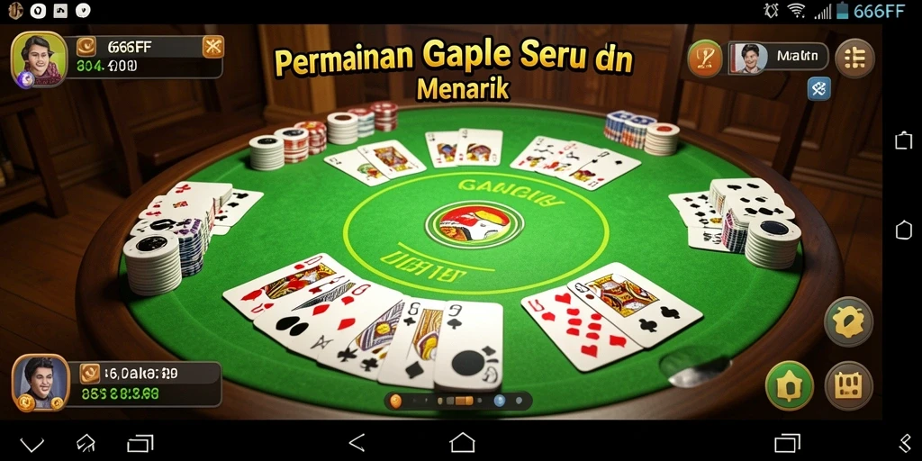 Tampilan menarik dari gameplay Gaple di 666FF.