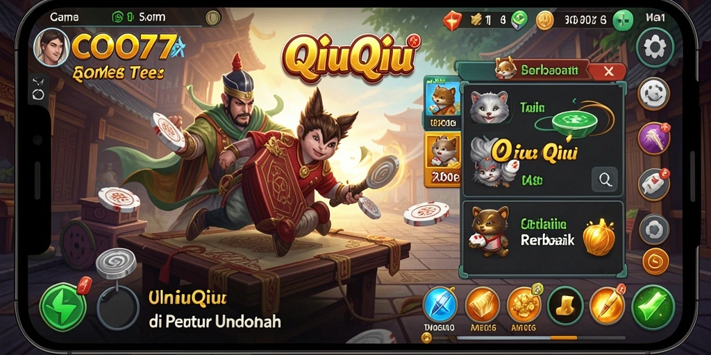 Tampilan gameplay QiuQiu yang seru dan menarik di COO77.
