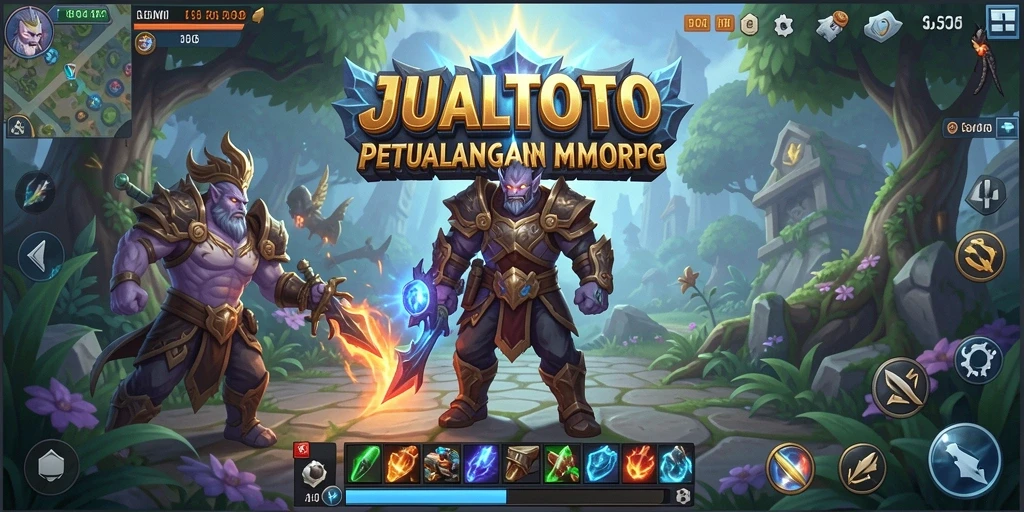 Tampilan gameplay epik JUALTOTO yang penuh petualangan.