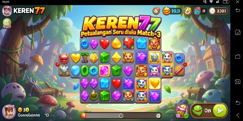 Tampilan gameplay KEREN77 yang menawan dan penuh warna.