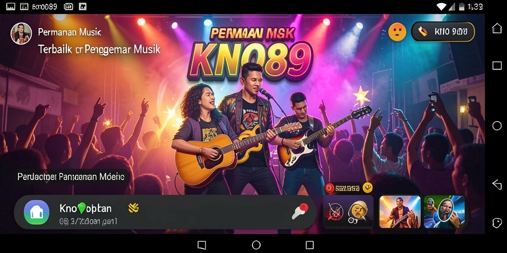 Tampilan gameplay KNO89 dengan lagu-lagu yang menantang para pemain.