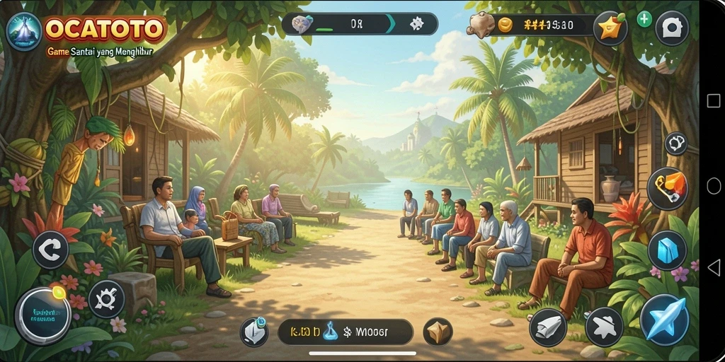 Screenshot gameplay OCATOTO dengan desain menarik dan tantangan seru.