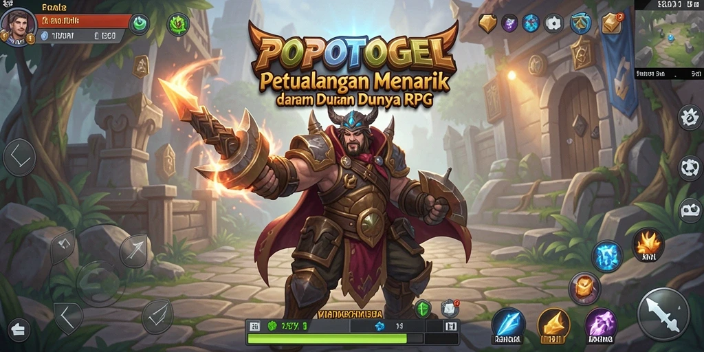 Screenshot menunjukkan pertarungan seru dan karakter unik dalam POPOTOGEL.