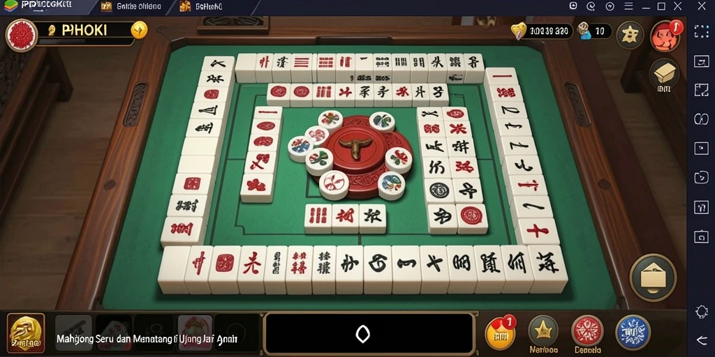 Screenshot utama PPHOKI menunjukkan gameplay Mahjong yang menarik.