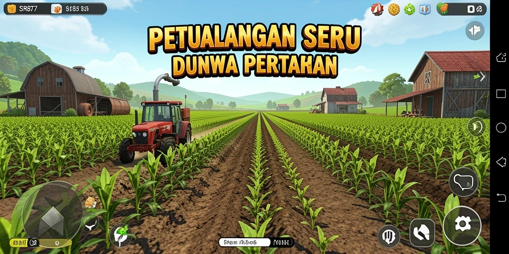 Tampilan gameplay SR877 dengan berbagai aktivitas pertanian yang seru.