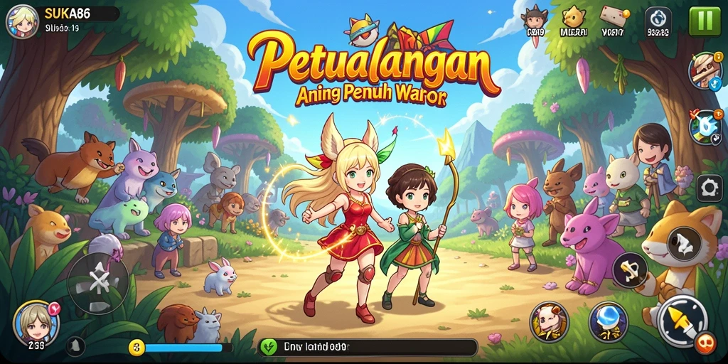 Tampilan menarik dari gameplay SUKA86 yang penuh aksi Anime.