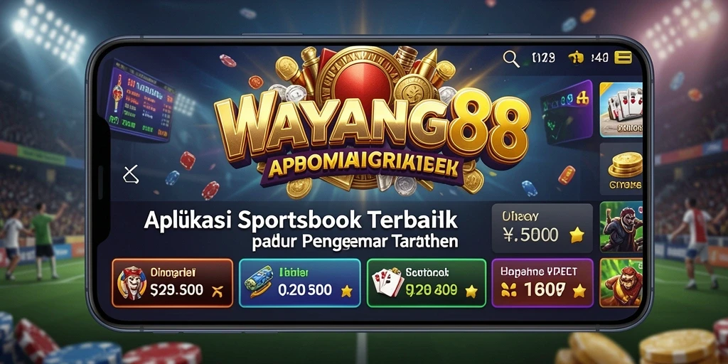 Screenshot menunjukkan antarmuka Sportsbook WAYANG88 yang menarik.