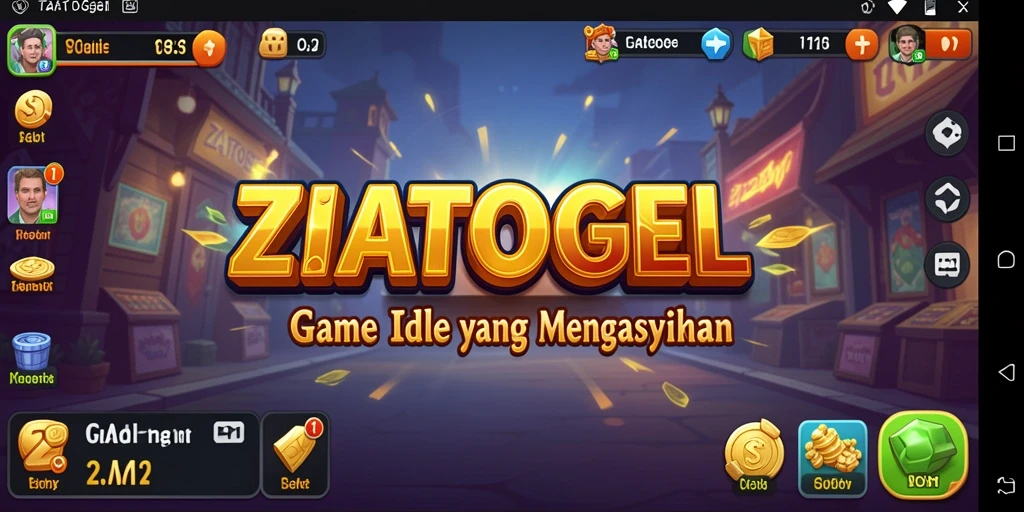 Tampilan gameplay ZIATOGEL dengan elemen Idle yang menarik.